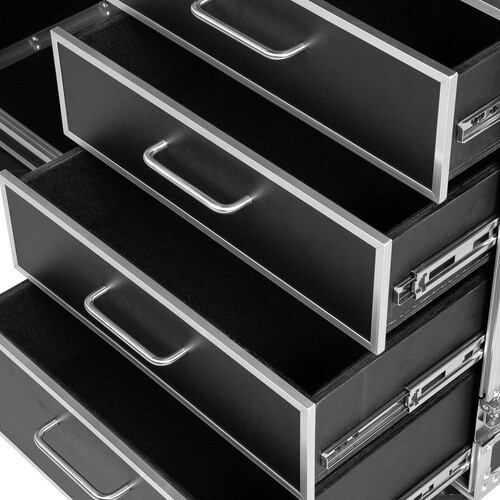 Gator GTOUR Mixer Case with 12 RU Rack, Four Drawers, and Two Tables