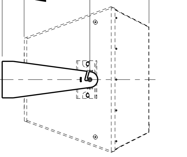 EAW 2036568 U-BRACKET HORIZONTAL QX BLK [UBKT-QXH]
