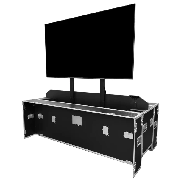 Odyssey Indoor Electric Motorized TV Lift Case with Casters for 100" Flat Screen TVs 