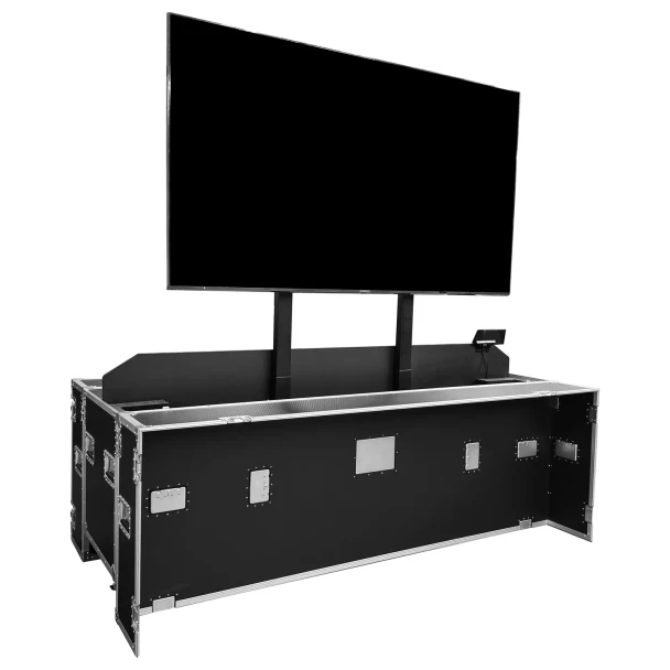 Odyssey Indoor Electric Motorized TV Lift Case with Casters for 85" Flat Screen TVs