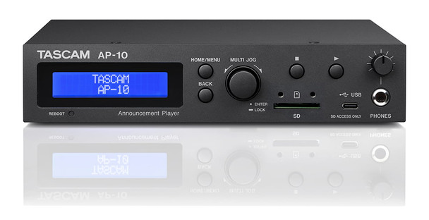 TASCAM AP-10 2-Channel Announcement SD Player with External Control