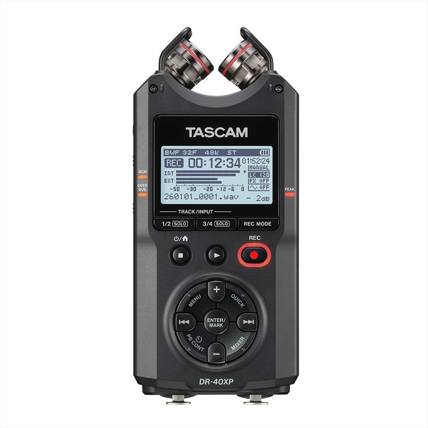 TASCAM DR-40XP 4-Channel 32-Bit Float Portable Field Recorder