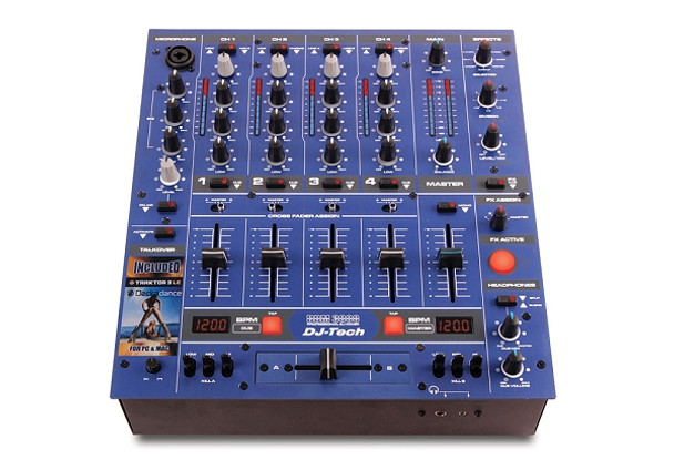 DJ-Tech DDM-3000B 4-Channel Professional Analog DJ Mixer - Blue