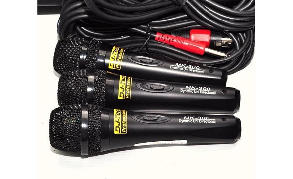 DJ Tech MK300 DJ 3 Piece Microphone Set