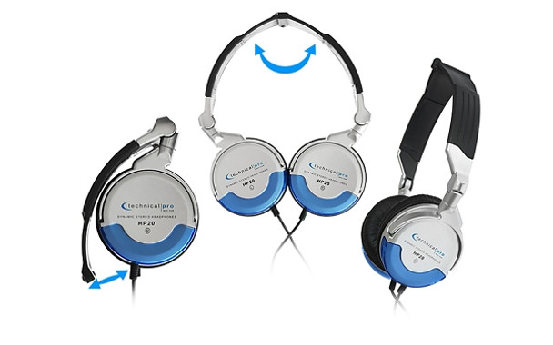 Technical Pro HP20 Foldable Compact Headphones