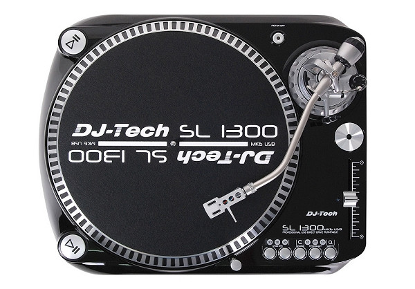 DJ-Tech SL-1300 MK6 Quartz Drive DJ Turntable - Black