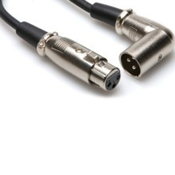 Hosa XRR Balanced Interconnect - XLR3F to Right-Angle XLR3M