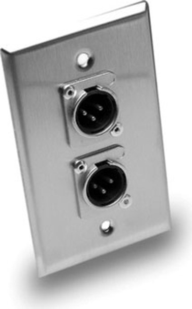 Hosa WXX-302M Pro Wall Plate - Single-Gang, Dual Neutrik XLR3M