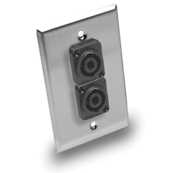 Hosa WNN-302 Pro Wall Plate - Single-Gang, Dual Neutrik 4-Pole SpeakON