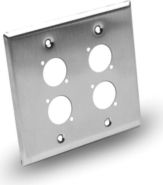 Hosa WPP-404Z Wall Plate Panel - Dual-Gang, 4 Hole