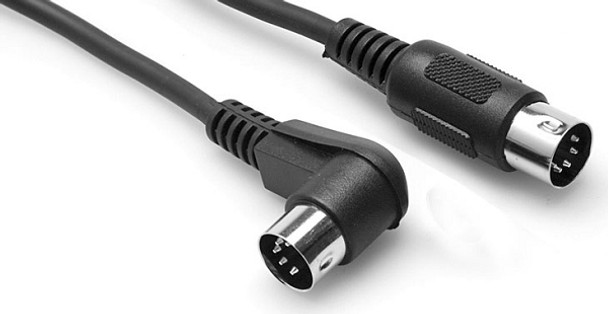 Hosa Phantom MIDI Cable - Right-Angle 7-Pin DIN to 7-Pin DIN, 25ft.