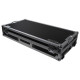 ODYSSEY Low Profile 10″ Format DJ Mixer and Two Battle Position Turntables Flight Coffin Case with Wheels and Glide Platform