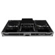 ODYSSEY Low Profile 10″ Format DJ Mixer and Two Battle Position Turntables Flight Coffin Case with Wheels and Glide Platform