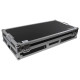 ODYSSEY Low Profile 10″ Format DJ Mixer and Two Battle Position Turntables Flight Coffin Case with Wheels and Glide Platform