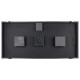 ODYSSEY Black Low Profile 12″ Format DJ Mixer and Two Battle Position Turntables Flight Coffin Case with Wheels and Glide Platform