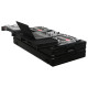 ODYSSEY Universal Black 10″ Format DJ Mixer and Two Battle Position Turntables Flight Coffin Case with Full Glide Platform
