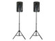 ODYSSEY LTS2X2B TWO 7' HIGH TRIPOD SPEAKER STAND SET WITH CARRY BAG