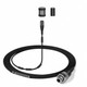 SENNHEISER MKE 1-5 - Ultra-miniature omni-directional lavalier with 3.3 mm capsule, reduced sensitivity 5 mV/Pa, ultra-thin cable (1.1 mm), pigtails. No accessories (black)