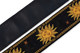 Levy's Leathers MPJG-SUN-BLK -  2" Wide Black Jacquard Guitar Strap.
