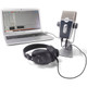 AKG Podcaster Essentials Lyra USB Microphone and AKG K371 Headphones