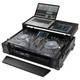 Odyssey FZGSPRIME2BL BLACK LABEL DENON PRIME 2 DJ CONTROLLER GLIDE STYLE CASE WITH 19" 1U BOTTOM RACK