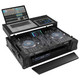 Odyssey FZGSPRIME2BL BLACK LABEL DENON PRIME 2 DJ CONTROLLER GLIDE STYLE CASE WITH 19" 1U BOTTOM RACK