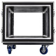 Odyssey FZS08W 8 SPACE - 22" RACKABLE DEPTH SHOCK MOUNT RACK W/WHEELS