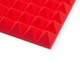 Gator Cases GFW-ACPNL1212PRED-2PK Pair of 2-Thick Acoustic Foam Pyramid Panels 12x12  Red Color