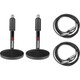 Gator Cases GFW-MIC-DESKTOP-2PK Desktop Mic Stand 2-Pack with XLR Cables