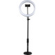 Gator Cases GFW-RINGLIGHTDSKTP 10-Inch LED Desktop Ring Light Stand with Phone Holder and Compact Weighted Base