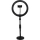 Gator Cases GFW-RINGLIGHTDSKTP 10-Inch LED Desktop Ring Light Stand with Phone Holder and Compact Weighted Base