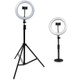 Gator Cases GFW-RINGLIGHTSET Set of Two (2) Height-Adjustable Stands with Pivoting LED Ring Lights and Universal Phone Holders
