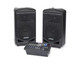 Samson SAXP800B Portable PA - Stereo 8" 2-way Monitors with removable 8-channel powered mixer