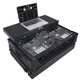 ProX XS-RANEONE WLTBL Fits Rane One Case BLACK on BLACK w/ Sliding Laptop Shelf & Penn-Elcom Wheels, 1U Rack Rails