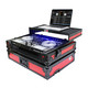 ProX XS-DDJSR2LTRB LED ATA Flight Case for Pioneer DDJ-SR2 DJ Controller with Laptop Shelf and LED - Black Red