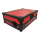 ProX XS-DDJSR2LTRB LED ATA Flight Case for Pioneer DDJ-SR2 DJ Controller with Laptop Shelf and LED - Black Red