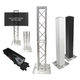 ProX XT-FTP328-656-B Flex Tower Platform Package 3.28ft or 6.56ft Incl. 4x 3.28ft I-Beam, BLK & White Scrims, Speaker Stud, 12x12" & 24x24" Fodling Base plate, Carrying Bag