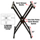 ProX X-KSD22 Double X-STYLE KEYBOARD STAND w/ Ergo Easy Lock Assembly Required Holds 150 lbs
