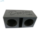 DEEJAY LED 2X10EPOXY Double 10-in Center Port Vented Round Empty Car Bass Speaker Box w/Epoxy Coated Exterior