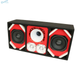 DEEJAY LED TBH6RED Loaded Box w/Two Despacito Heavy Duty 6-in Woofers One Horn and w/Two Bullet Tweeters RED