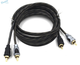 DEEJAY LED TBHRCA12 12 Foot RCA TO RCA Stereo Patch Cable Copper Conductors