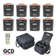 Chauvet DJ EZWedge Tri Rechargeable LED Uplights & Bags Package