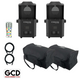 Chauvet DJ Intimidator Scan 360 100 W LED Scanners with Infrared Remote Control & Carry Bags Duo Package