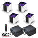 Chauvet Freedom Par H9 IP TRUE Wireless, Battery-Operated Hex-Color LED Uplights with White Sleeves & Bag Four Package 