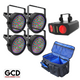 Chauvet DJ EZpar 64 RGBA Battery Powered LED Uplights with Duo Moon Effect Light Package