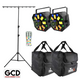 Chauvet DJ Swarm Wash FX ILS 4-in-1 LED Effect Fixture Duo Package with Stand