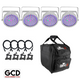 Chauvet DJ EZpar 64 White RGBA Battery Powered LED Uplights with Gear Transport Bag Package