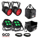 Chauvet DJ SlimPAR Pro QZ12 USB Wash Lights with Eliminator Lighting Mega Hex L Par RGBLA+UV LEDs Package