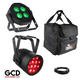 Chauvet DJ SlimPAR Pro QZ12 USB Wash Lights with Eliminator Lighting Mega Hex L Par RGBLA+UV LEDs Package 