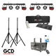 Chauvet DJ GigBar Flex Pack-n-Go Effect Lighting Systems with Stands & Fog Machine Package